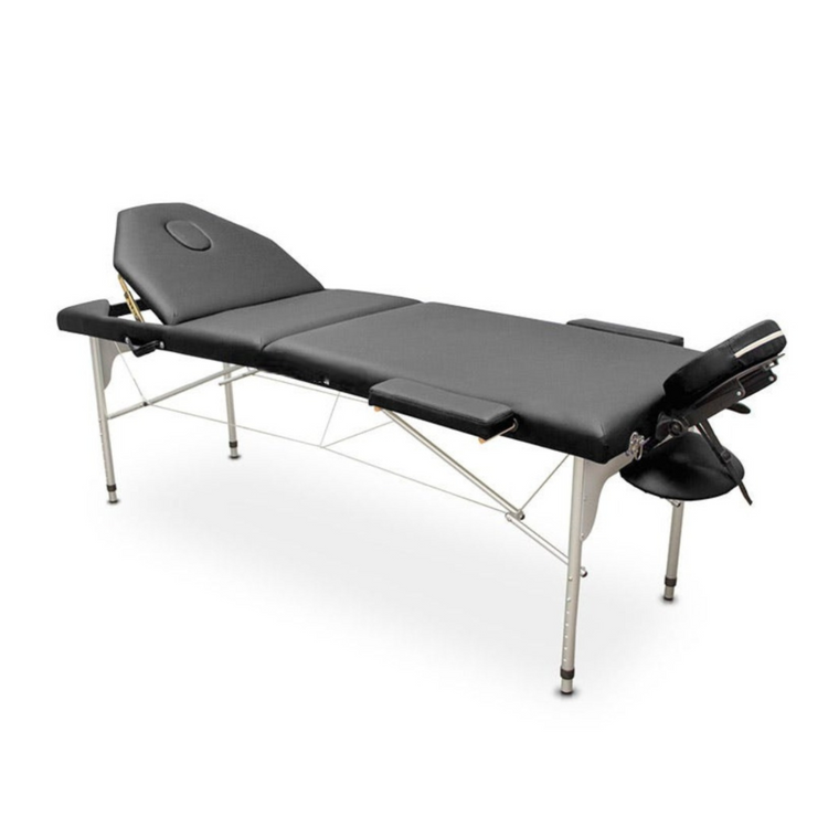 Table de massage pliante en aluminium 194 x 70 cm avec dossier inclinable - 5 coloris
