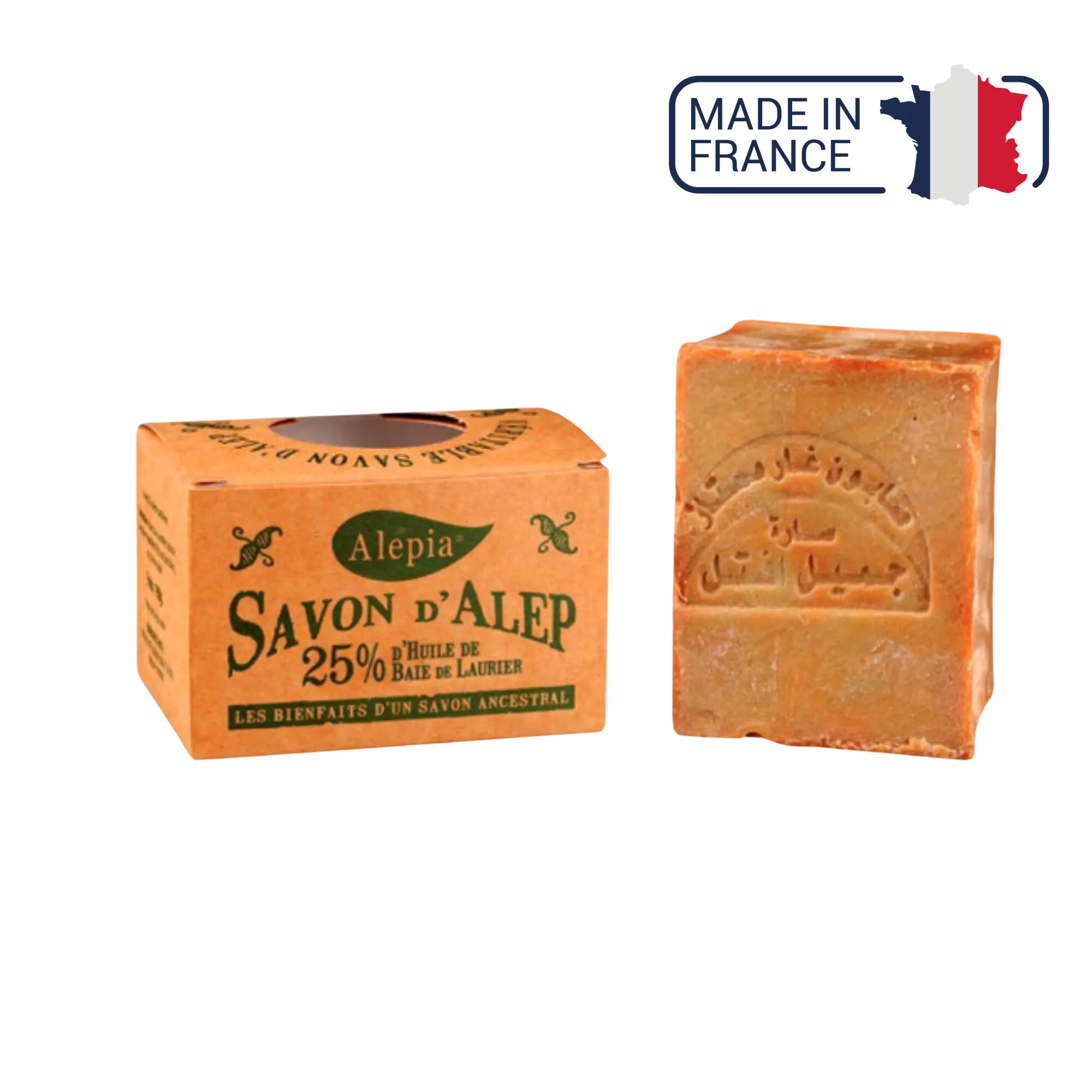 Savon d'Alep 25% de baie de Laurier - 190 g - Alépia Alépia