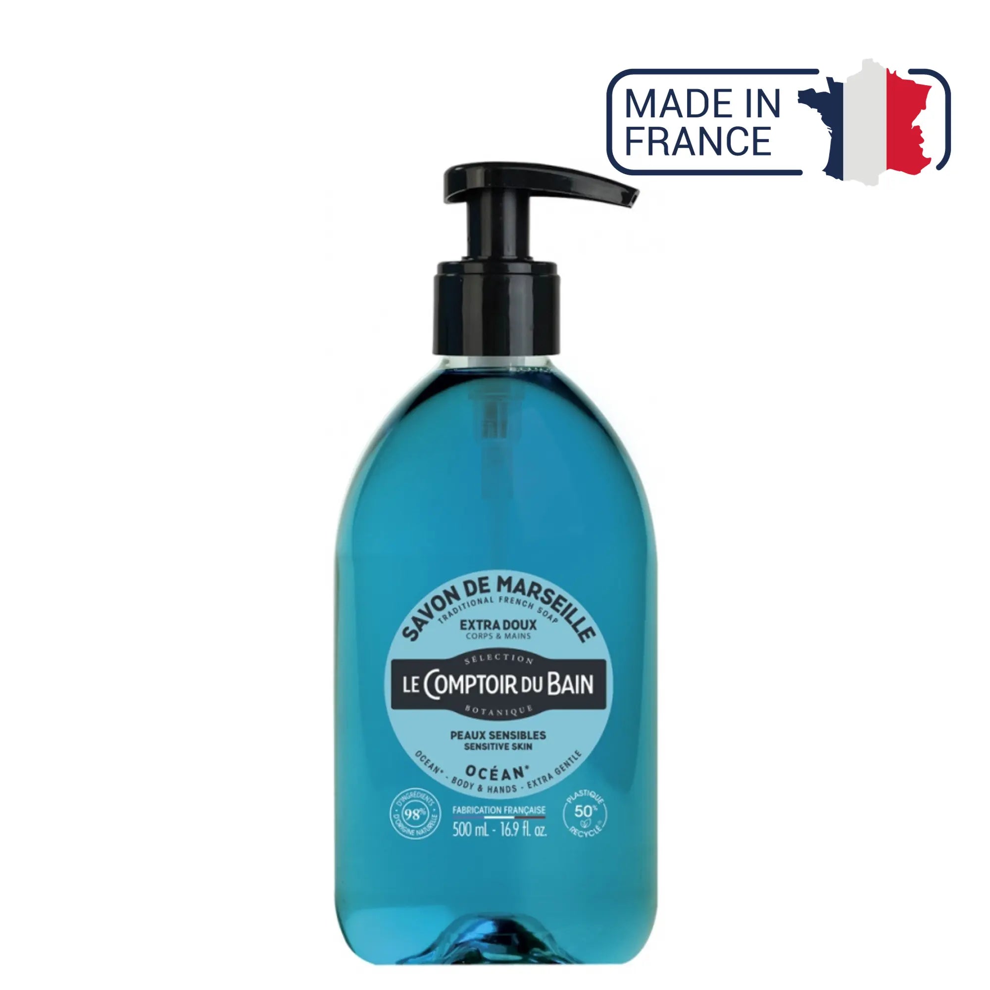 Ocean liquid Marseille soap - 500ml - Le Comptoir du Bain