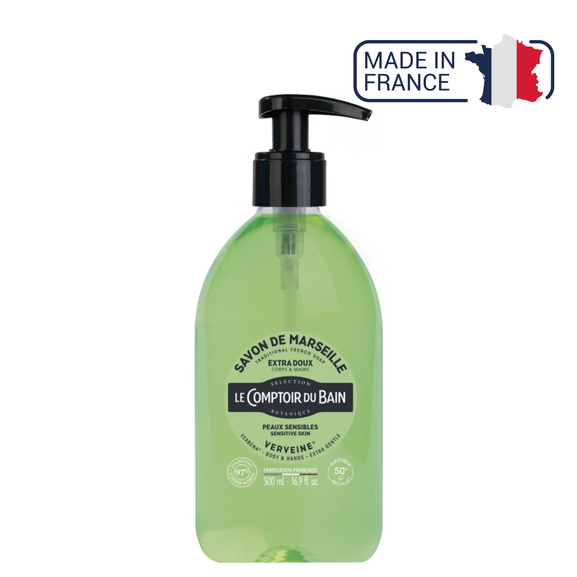 Liquid Marseille soap Verbena - 500ml - Le Comptoir du Bain