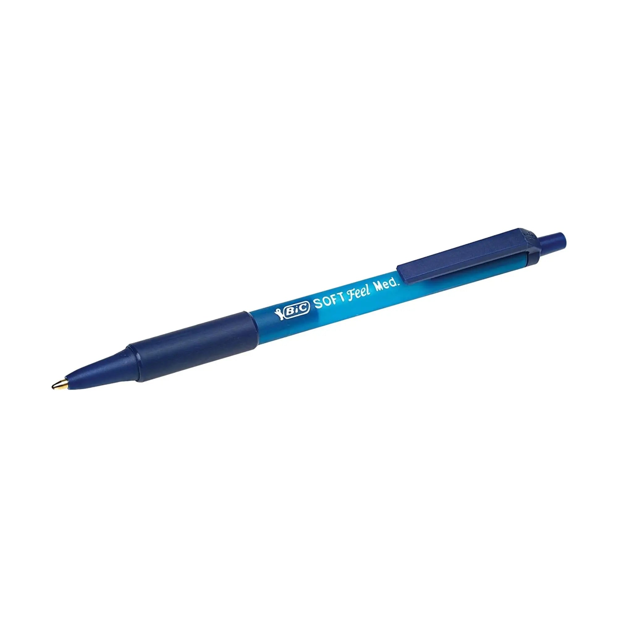 Bolígrafos - azul medio 1 mm - Soft Feel - 3 piezas - Bic